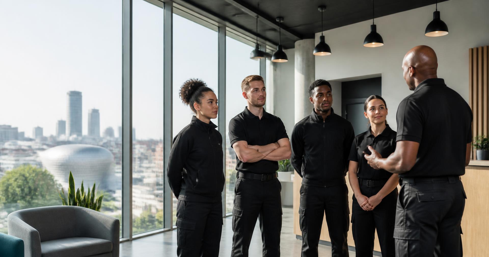 Security learners with their trainer at the WGY Training centre in Birmingham